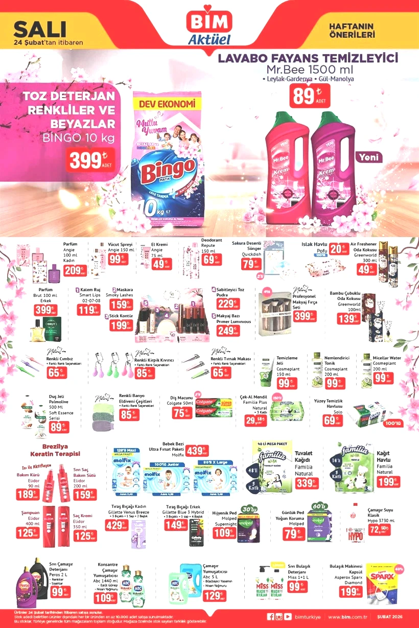 24 Şubat BİM Kataloğu 2026 Yağ, Süt, Köfte, Temizlik Ürünleri Raflara Geldi - Resim : 2