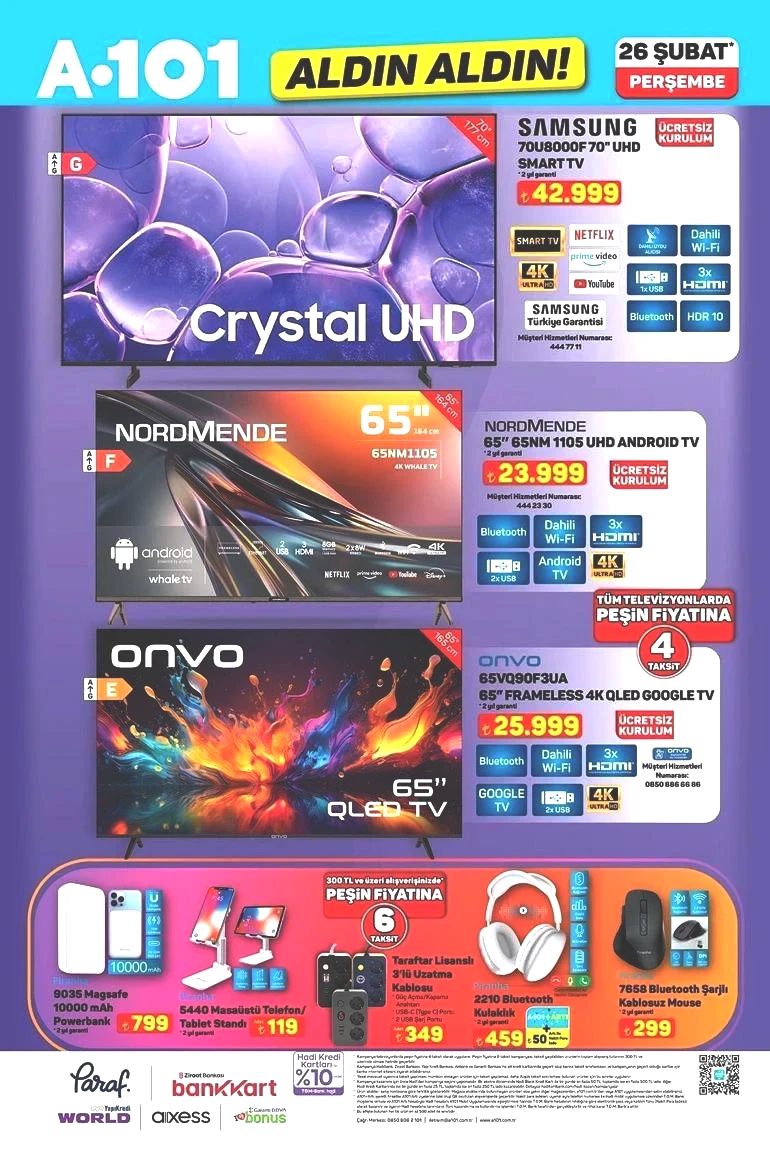 YARIN RAFLARDA SATIŞTA 26 ŞUBAT A101 AKTÜEL KATALOĞU | A101 Aldın Aldın aktüel kataloğunda bu hafta hangi ürünler var Pipetli Çelik Termos, Servis Gereçleri, 150 cc Benzinli Motosiklet...